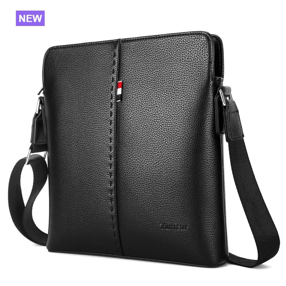 Leather Messenger Bag with Adjustable Strap for Business Office Work
